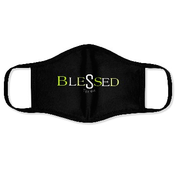 Discover Lime blessed type shit Face Masks