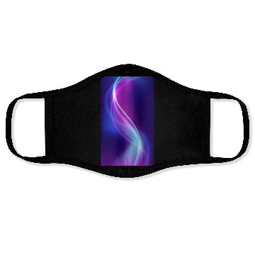 Discover Abstract Blue Pink Waves Face Masks