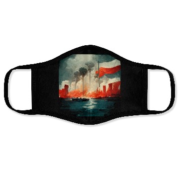 Discover No War Sad Painting Face Masks