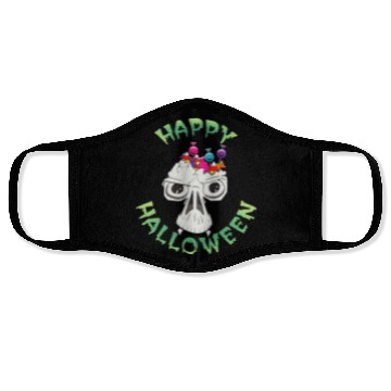 Discover Candy Skull Happy Halloween Cartoon Face Masks
