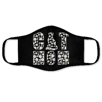 Discover Cat Mom Cute Flowers Gift for Cat Lover Face Masks