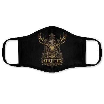 Discover Elkaholic American Deer Hunter Patriotic Face Masks