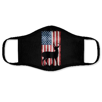 Discover Deer Hunting American Flag Face Masks