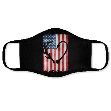 Discover Deer Hunting American Flag Face Masks
