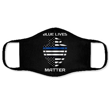 Discover Police Blue Lives Matter Face Masks