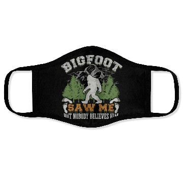 Discover Bigfoot saw me but nobody believes him - folklore Face Masks