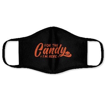 Discover The Candy I´M Here Halloween Orange Face Masks