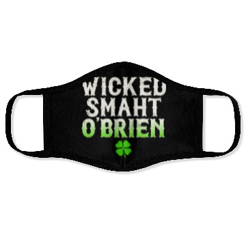 Discover Wicked Smaht O'Brien Clan Boston Irish Slang Face Masks