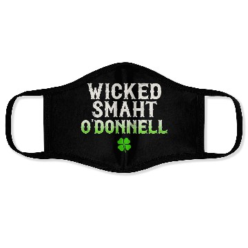 Discover Wicked Smaht O'Donnell Clan Boston Irish Slang Face Masks