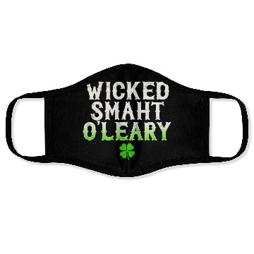 Discover Wicked Smaht O'Leary Clan Boston Irish Slang Face Masks