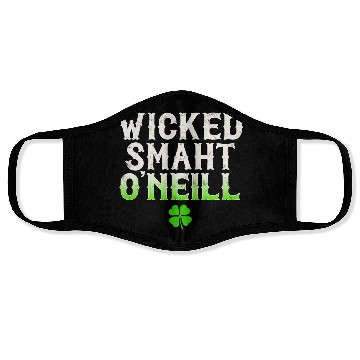 Discover Wicked Smaht O'Neill Clan Boston Irish Slang Face Masks