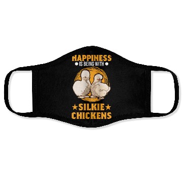 Discover Happiness Is Being With Silkie Chickens Face Masks