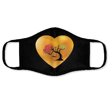 Discover heart nature Face Masks