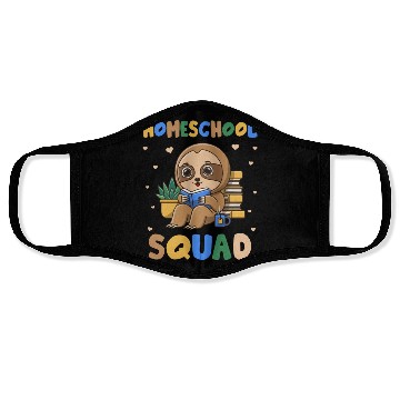 Discover Homeschool Sloth Funny First Day Of School Face Masks