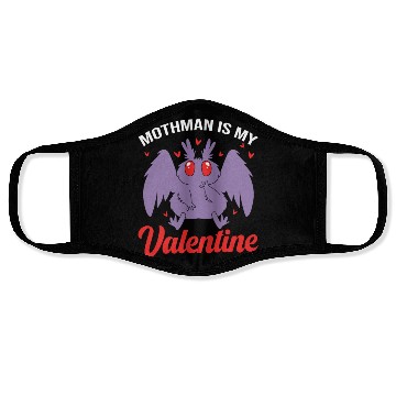 Discover Funny Valentines Day Cryptid Cute Mothman Face Masks