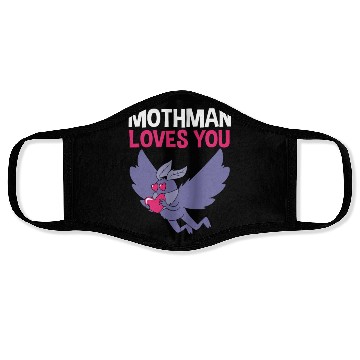Discover Mothman Loves You Valentines Day Cryptid For Women Face Masks