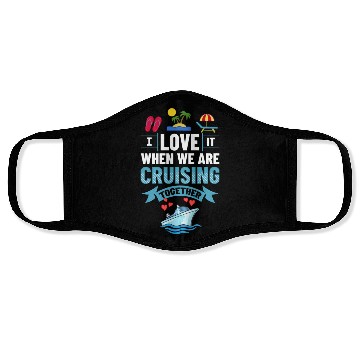 Discover Cruise Ship Vacation Trip Party Sailing Boating Face Masks