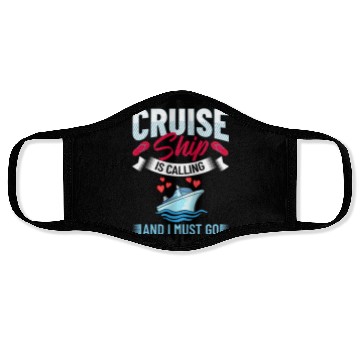 Discover Cruise Ship Vacation Trip Party Sailing Boating Face Masks