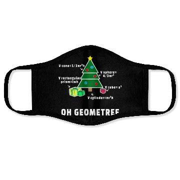 Discover Oh Geometree Christmas Tree Math Teacher Geometry Face Masks