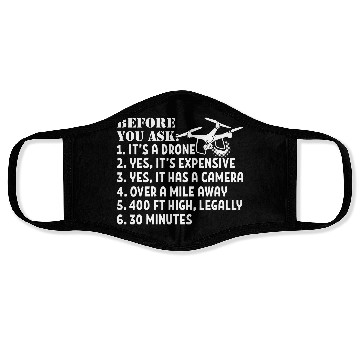 Discover It's A Drone Face Masks