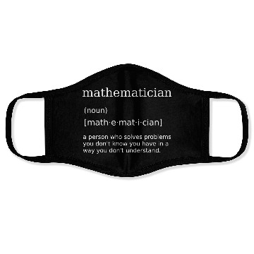 Discover Mathematician Mathematics Math Teacher Nerd Face Masks