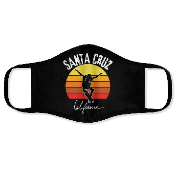 Discover Old School Skater Santa Cruz California Face Masks