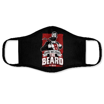 Discover Have No Fear The Beard Is Here Funny Beard Lover Face Masks