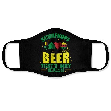 Discover Schafkopf and Beer that's why I'm here Face Masks