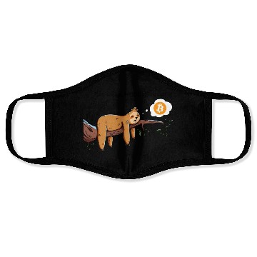 Discover Bitcoin Sloth BTC Crypto Day Trader Hodl Design Face Masks