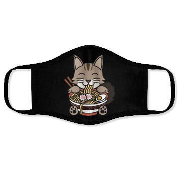 Discover Maine Cat Ramen Noodles Face Masks