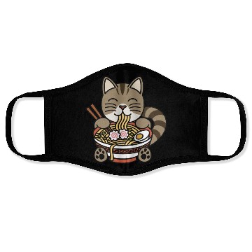 Discover Exotic Shorthair Cat Ramen Noodles Face Masks