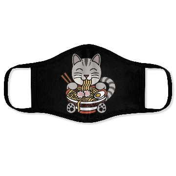 Discover American Shorthair Cat Ramen Noodles Face Masks