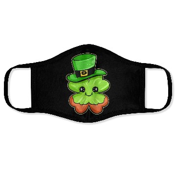 Discover Shamrock Wearing Red Beard and Green Hat For Face Masks