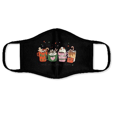 Discover I Run On Coffee And Christmas Cheer Face Masks