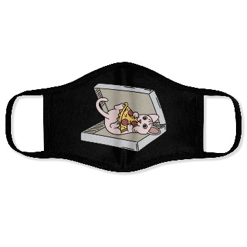 Discover Sphynx Cat Pizza Lover Face Masks