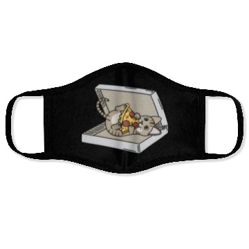 Discover Devon Rex Cat Pizza Lover Face Masks