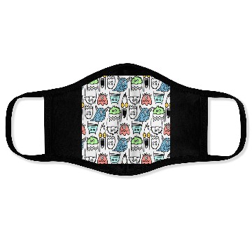 Discover SARAMOM scary pattern Face Masks