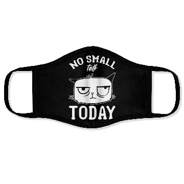 Discover Funny Cat Meme I No Small Talk Today I Funny Cat Face Masks