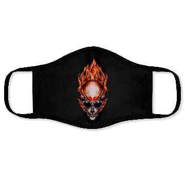 Discover skull fire Face Masks