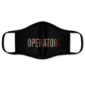 Discover Radio Operator Leopard Print Funny Face Masks