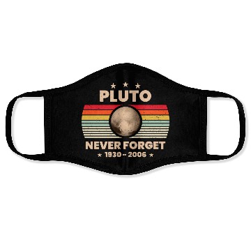Discover Pluto Never Forget 1930 - 2006 Face Masks