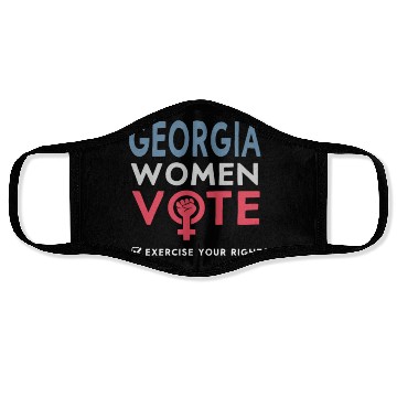 Discover Georgia Women Vote Voter 2022 Election Feminist Face Masks
