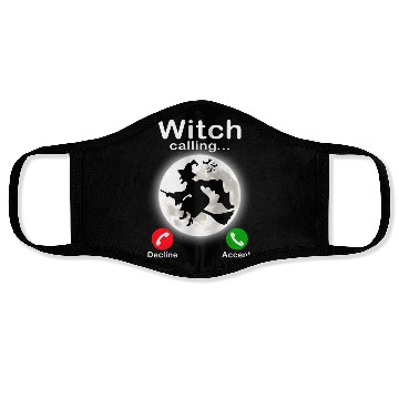 Discover Witch is calling Trick or Treat Funny Halloween Face Masks