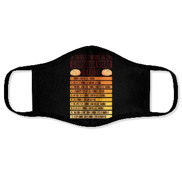 Discover Sourdough Bread Baking Foodie Baker Cooking Face Masks