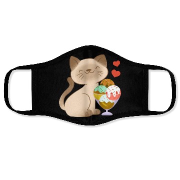 Discover Ice Cream Cat Lover Face Masks