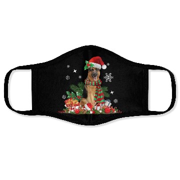 Discover Christmas German Shepherd dog Face Masks