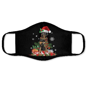 Discover Christmas Rottweiler dog Holiday Rottie Face Masks