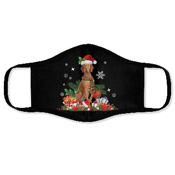 Discover Christmas Hungarian Vizsla Dog Face Masks