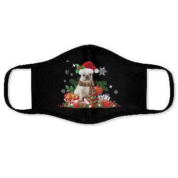Discover Christmas French Bulldog, Frenchie dog Face Masks
