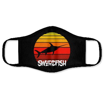 Discover Fish SWORDFISH Flag Fishing for Bass Fisherman Face Masks